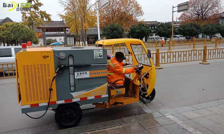 小型環(huán)衛(wèi)用高壓清洗車，街道清潔好幫手